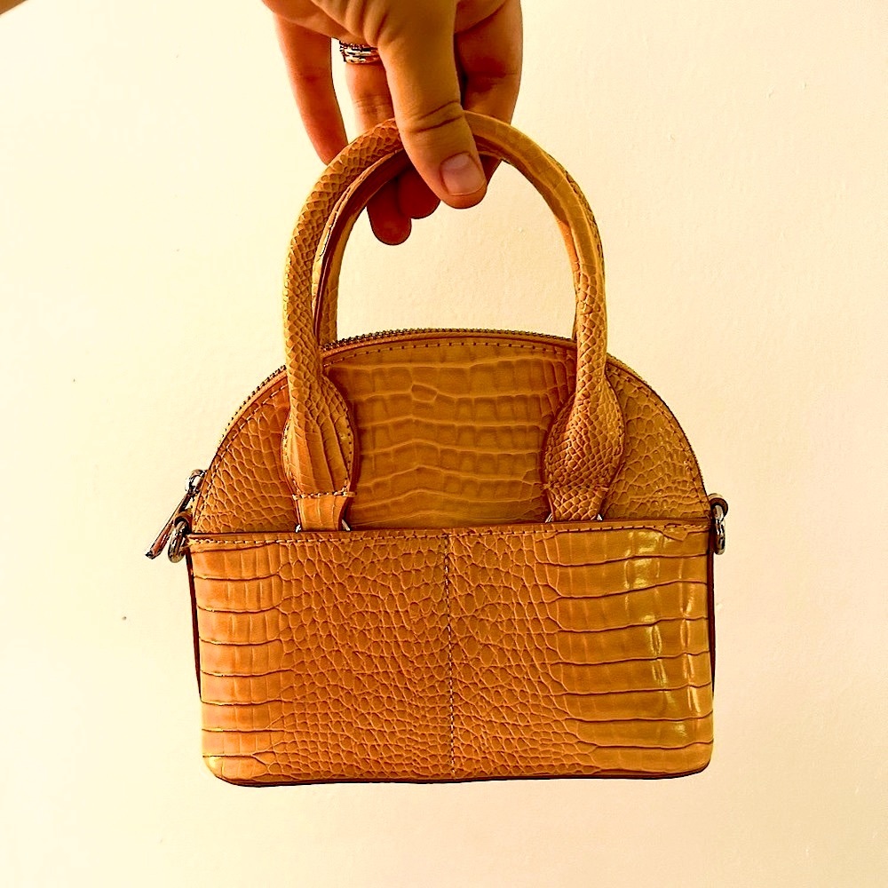 ZARA Yellow Crocodile Mini Bag